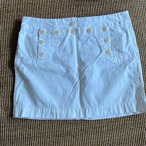 JCrew white chino mini skirt. Size 10.